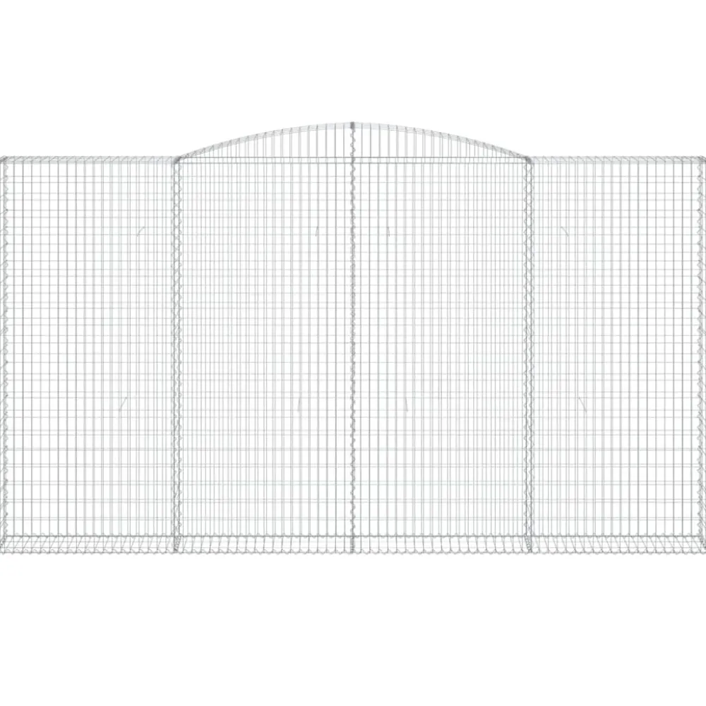 Best FinePRICE Kaareva kivikori 200x30x140/160 cm galvanoitu rauta (53487)