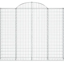 Best FinePRICE Kaareva kivikori 200x30x140/160 cm galvanoitu rauta (53487)