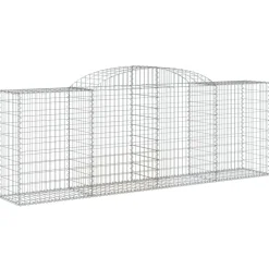 Best FinePRICE Kaareva kivikori 200x30x140/160 cm galvanoitu rauta (53487)