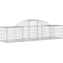 Best FinePRICE Kaareva kivikori 200x30x140/160 cm galvanoitu rauta (53487)