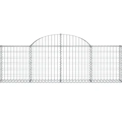 Best FinePRICE Kaareva kivikori 200x30x140/160 cm galvanoitu rauta (53487)