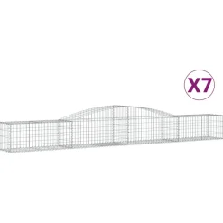 Best FinePRICE Kaareva kivikori 200x30x140/160 cm galvanoitu rauta (53487)
