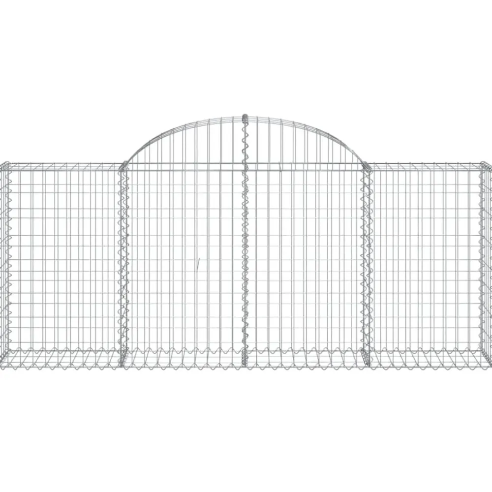 Best FinePRICE Kaareva kivikori 200x30x140/160 cm galvanoitu rauta (53487)