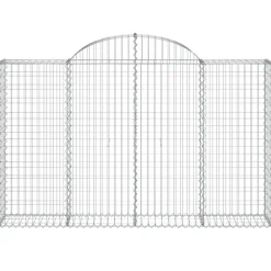 Best FinePRICE Kaareva kivikori 200x30x140/160 cm galvanoitu rauta (53487)