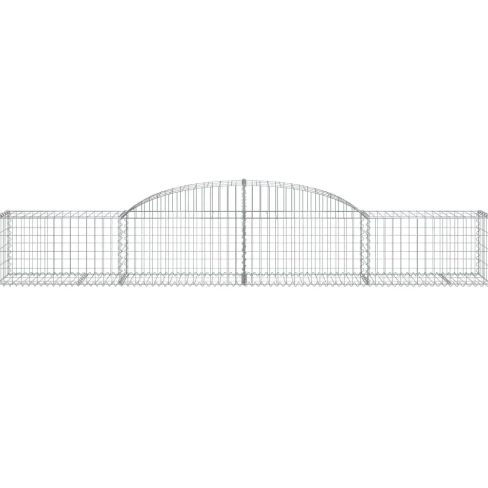 Best FinePRICE Kaareva kivikori 200x30x140/160 cm galvanoitu rauta (53487)