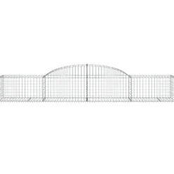 Best FinePRICE Kaareva kivikori 200x30x140/160 cm galvanoitu rauta (53487)