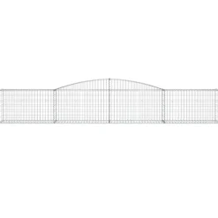 Best FinePRICE Kaareva kivikori 200x30x140/160 cm galvanoitu rauta (53487)
