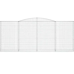 Best FinePRICE Kaareva kivikori 200x30x140/160 cm galvanoitu rauta (53487)