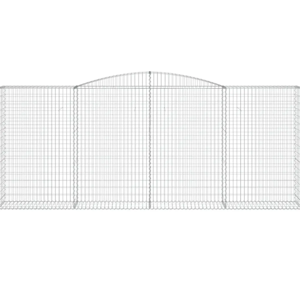 Best FinePRICE Kaareva kivikori 200x30x140/160 cm galvanoitu rauta (53487)