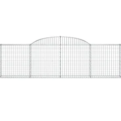 Best FinePRICE Kaareva kivikori 200x30x140/160 cm galvanoitu rauta (53487)