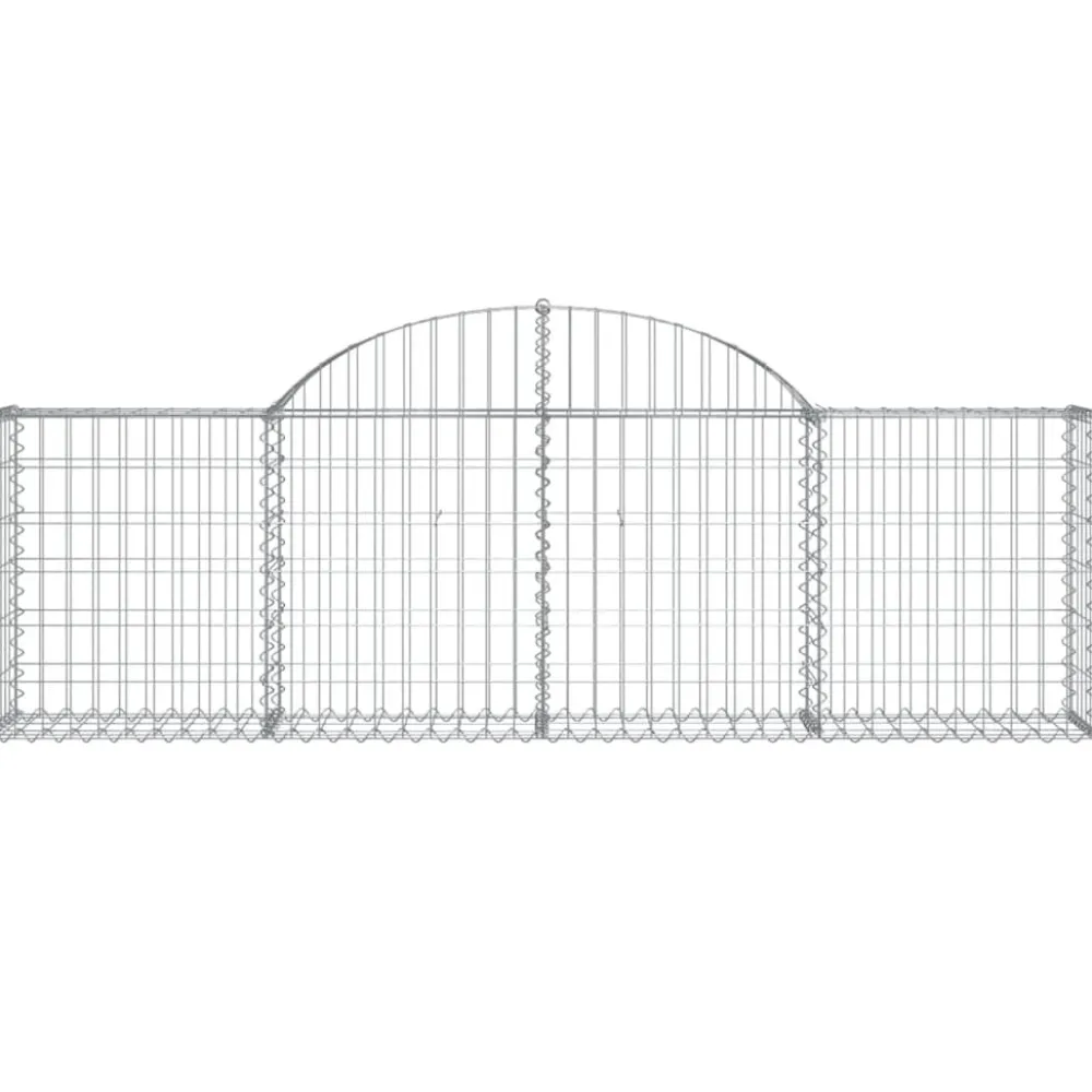 Best FinePRICE Kaareva kivikori 200x30x140/160 cm galvanoitu rauta (53487)