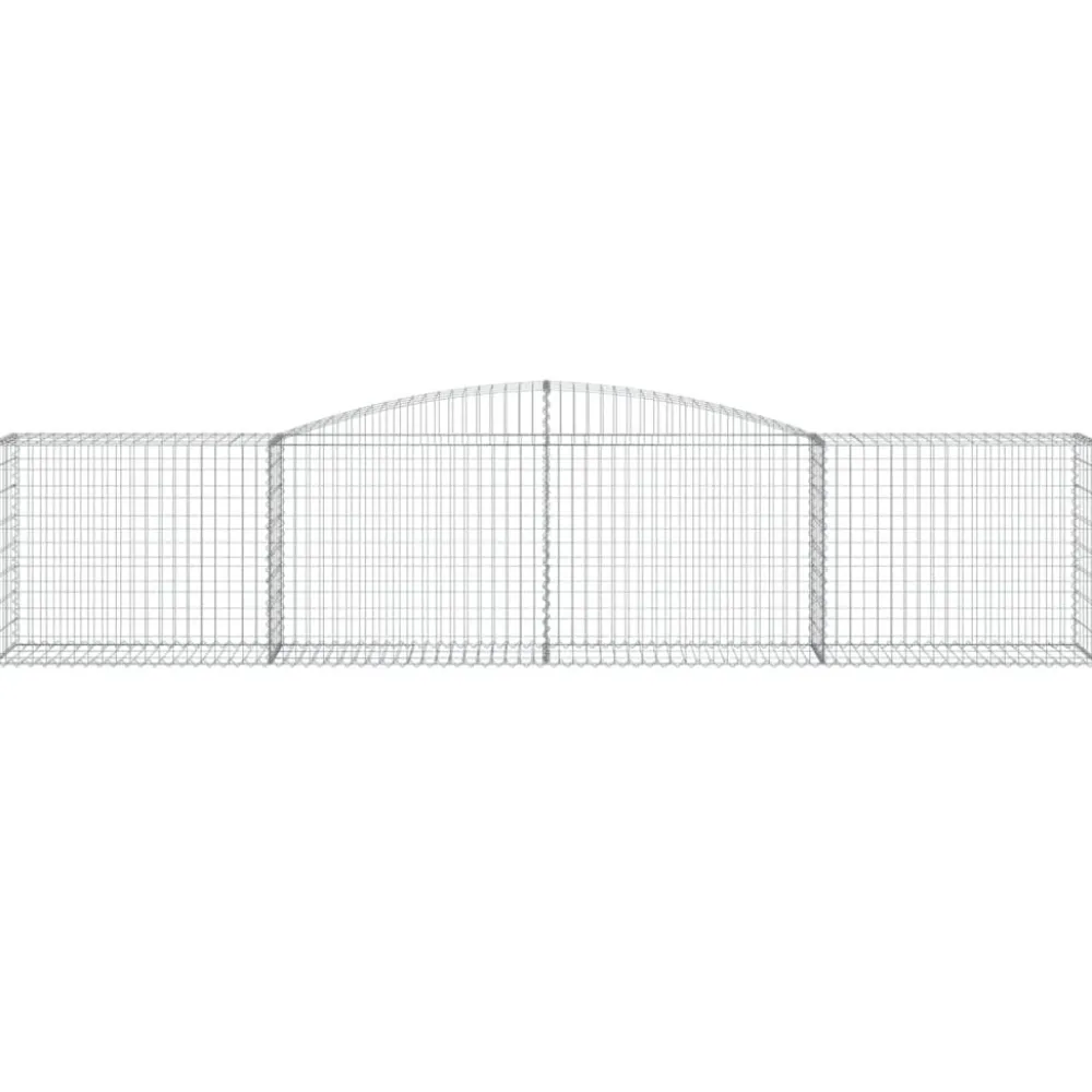 Best FinePRICE Kaareva kivikori 200x30x140/160 cm galvanoitu rauta (53487)