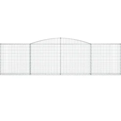 Best FinePRICE Kaareva kivikori 200x30x140/160 cm galvanoitu rauta (53487)