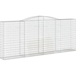 Best FinePRICE Kaareva kivikori 200x30x140/160 cm galvanoitu rauta (53487)