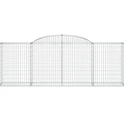 Best FinePRICE Kaareva kivikori 200x30x140/160 cm galvanoitu rauta (53487)