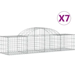 Best FinePRICE Kaareva kivikori 200x30x140/160 cm galvanoitu rauta (53487)