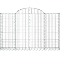 Best FinePRICE Kaareva kivikori 200x30x140/160 cm galvanoitu rauta (53487)