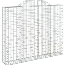 Best FinePRICE Kaareva kivikori 200x30x140/160 cm galvanoitu rauta (53487)
