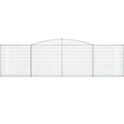 Best FinePRICE Kaareva kivikori 200x30x140/160 cm galvanoitu rauta (53487)
