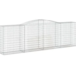 Best FinePRICE Kaareva kivikori 200x30x140/160 cm galvanoitu rauta (53487)