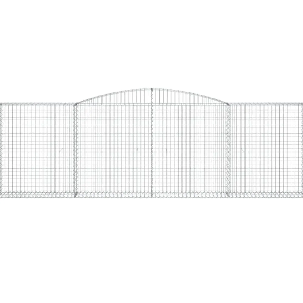 Best FinePRICE Kaareva kivikori 200x30x140/160 cm galvanoitu rauta (53487)