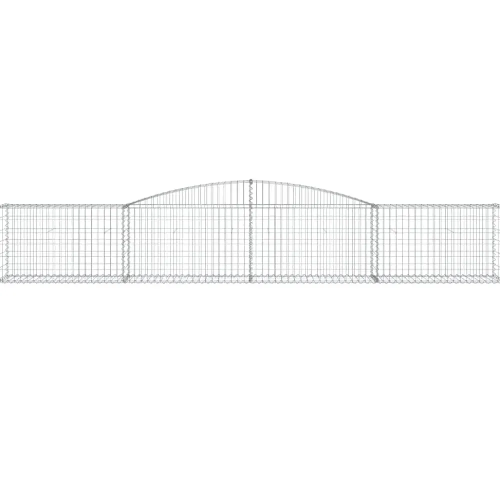 Best FinePRICE Kaareva kivikori 200x30x140/160 cm galvanoitu rauta (53487)