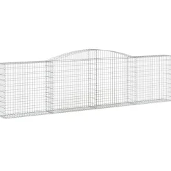Best FinePRICE Kaareva kivikori 200x30x140/160 cm galvanoitu rauta (53487)
