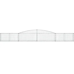 Best FinePRICE Kaareva kivikori 200x30x140/160 cm galvanoitu rauta (53487)
