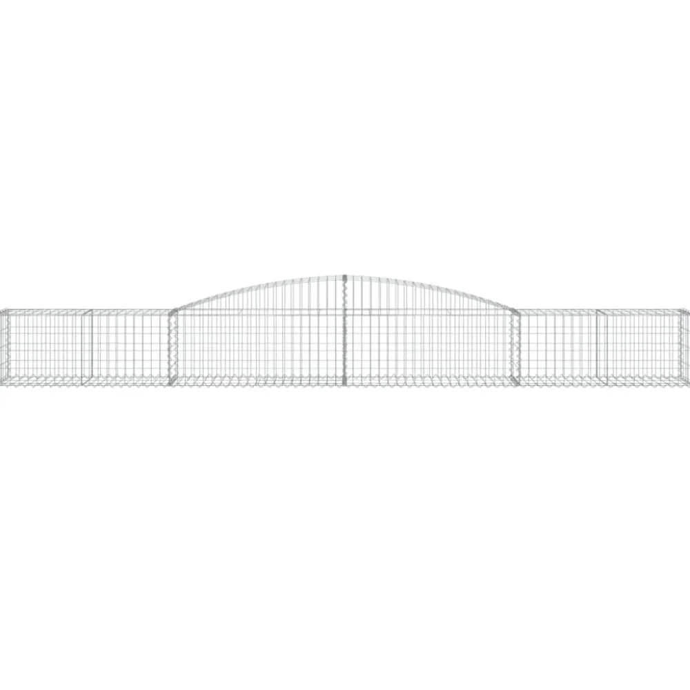 Best FinePRICE Kaareva kivikori 200x30x140/160 cm galvanoitu rauta (53487)