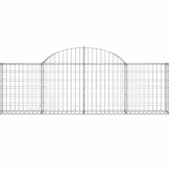 Best FinePRICE Kaareva kivikori 200x30x140/160 cm galvanoitu rauta (53487)