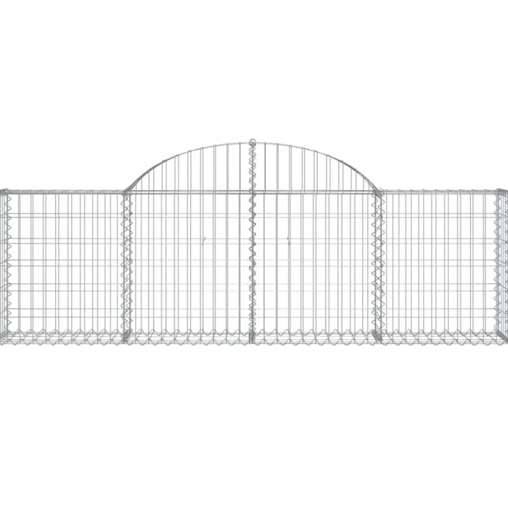 Best FinePRICE Kaareva kivikori 200x30x140/160 cm galvanoitu rauta (53487)