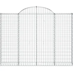 Best FinePRICE Kaareva kivikori 200x30x140/160 cm galvanoitu rauta (53487)