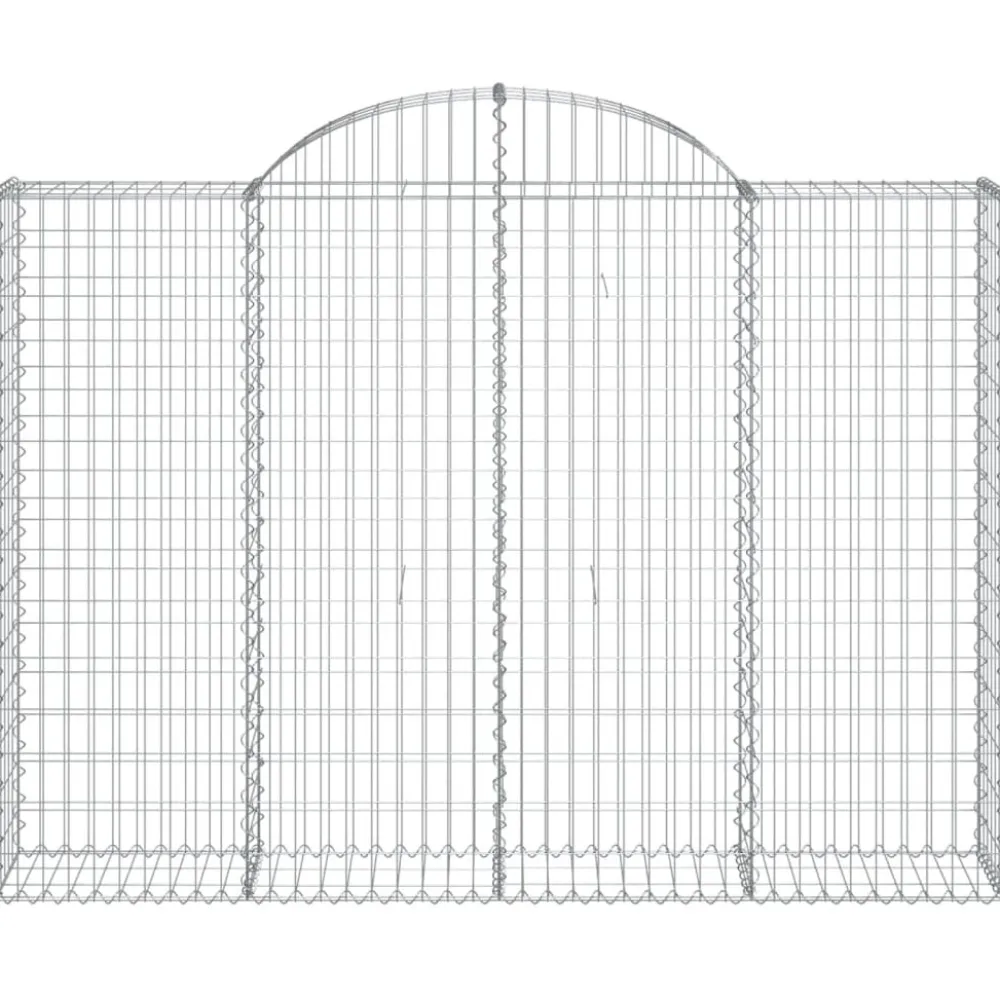 Best FinePRICE Kaareva kivikori 200x30x140/160 cm galvanoitu rauta (53487)