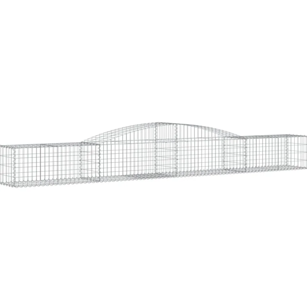 Best FinePRICE Kaareva kivikori 200x30x140/160 cm galvanoitu rauta (53487)