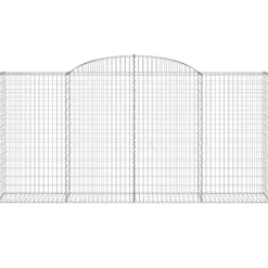 Best FinePRICE Kaareva kivikori 200x30x140/160 cm galvanoitu rauta (53487)