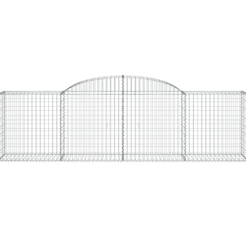 Best FinePRICE Kaareva kivikori 200x30x140/160 cm galvanoitu rauta (53487)
