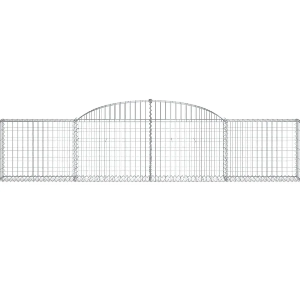Best FinePRICE Kaareva kivikori 200x30x140/160 cm galvanoitu rauta (53487)