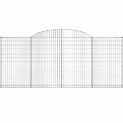 Best FinePRICE Kaareva kivikori 200x30x140/160 cm galvanoitu rauta (53487)