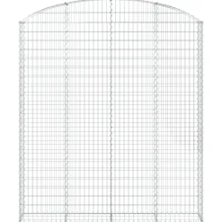 Hot FinePRICE Kaareva kivikori 200x30x120/140 cm galvanoitu rauta (53466)