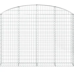 Hot FinePRICE Kaareva kivikori 200x30x120/140 cm galvanoitu rauta (53466)