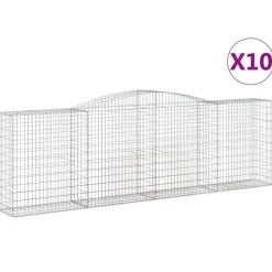 Sale FinePRICE Kaarevat kivikorit 2 kpl 200x30x40/60 cm galvanoitu rauta (46047)
