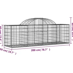 Sale FinePRICE Kaarevat kivikorit 2 kpl 200x30x40/60 cm galvanoitu rauta (46047)