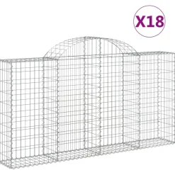 Sale FinePRICE Kaarevat kivikorit 2 kpl 200x30x40/60 cm galvanoitu rauta (46047)