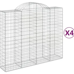 Sale FinePRICE Kaarevat kivikorit 2 kpl 200x30x40/60 cm galvanoitu rauta (46047)