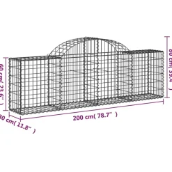 Sale FinePRICE Kaarevat kivikorit 2 kpl 200x30x40/60 cm galvanoitu rauta (46047)