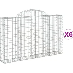 Sale FinePRICE Kaarevat kivikorit 2 kpl 200x30x40/60 cm galvanoitu rauta (46047)
