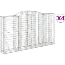 Sale FinePRICE Kaarevat kivikorit 2 kpl 200x30x40/60 cm galvanoitu rauta (46047)