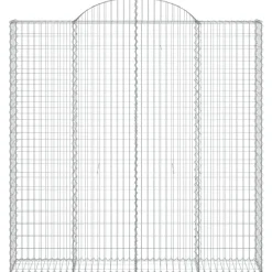 Sale FinePRICE Kaarevat kivikorit 2 kpl 200x30x40/60 cm galvanoitu rauta (46047)