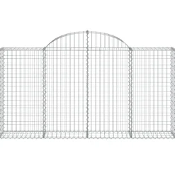Sale FinePRICE Kaarevat kivikorit 2 kpl 200x30x40/60 cm galvanoitu rauta (46047)