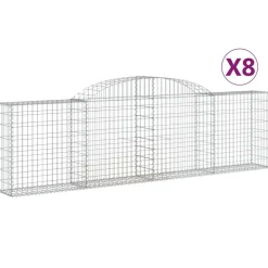 Sale FinePRICE Kaarevat kivikorit 2 kpl 200x30x40/60 cm galvanoitu rauta (46047)